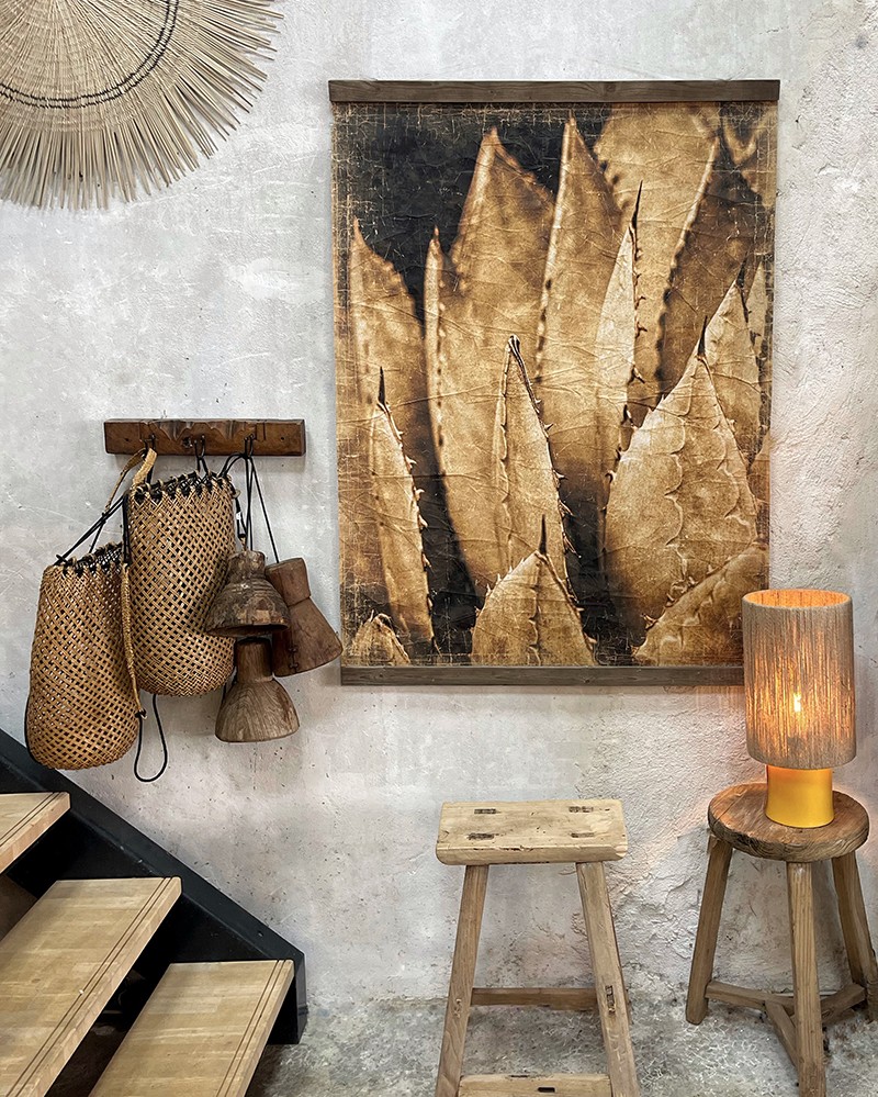 Panneau Agave en papier froissé