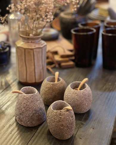 Teak salt little Spoon