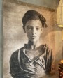 Panneau Jeune Fille Ethiopie en papier froissé