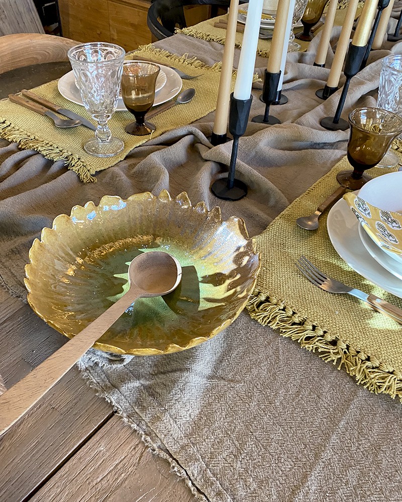 Sandstone Mati salad bowl