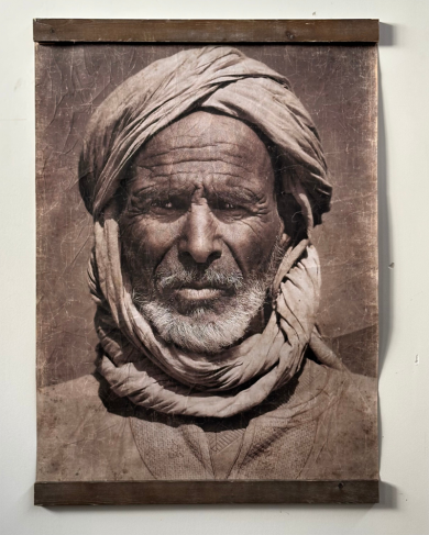 Panneau Touareg en papier froissé