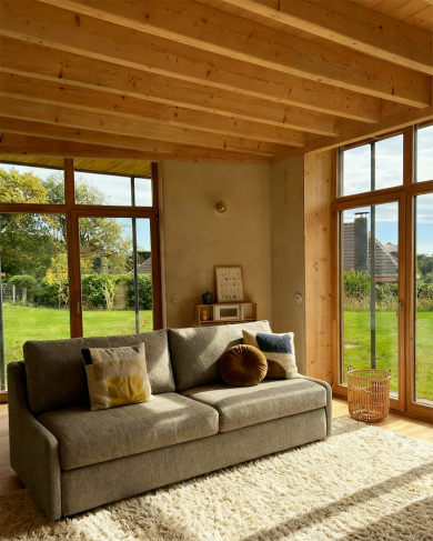 Convertible Linen Sofa BIDART 3PL