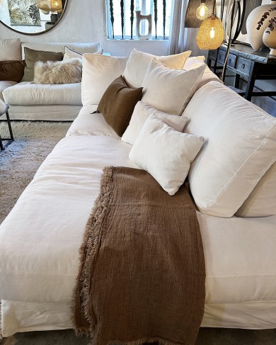 Cotton & Linen Divan Sofa HEAVEN 3PL - modular