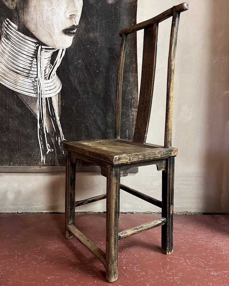Wood Chinese vintage chair - unique piece