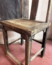 Chaise vintage Chinoise en bois - pièce unique