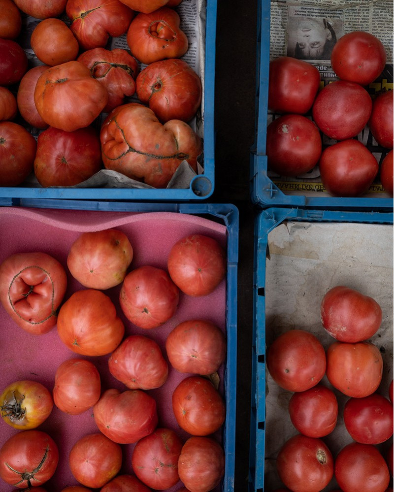 Tomatoes photography by Joanna Maclennan - bamboo paper