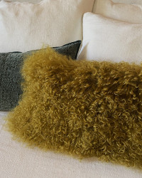 Rectangular Tibetan goat & Linen Basic Cushion Maison de Vacances - Little model