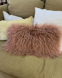 Rectangular Tibetan goat & Linen Basic Cushion Maison de Vacances - Little model