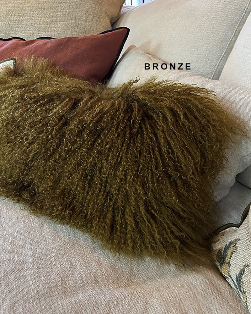 Rectangular Tibetan goat & Linen Basic Cushion Maison de Vacances - Little model