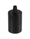 Cylindrical black metal Lamp Socket