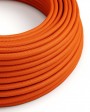 Câble électrique tissu Mandarine - effet mat