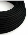 Câble électrique tissu Noir - effet soie