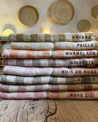 Nappe Vintage Vichy en lin par Maison de Vacances