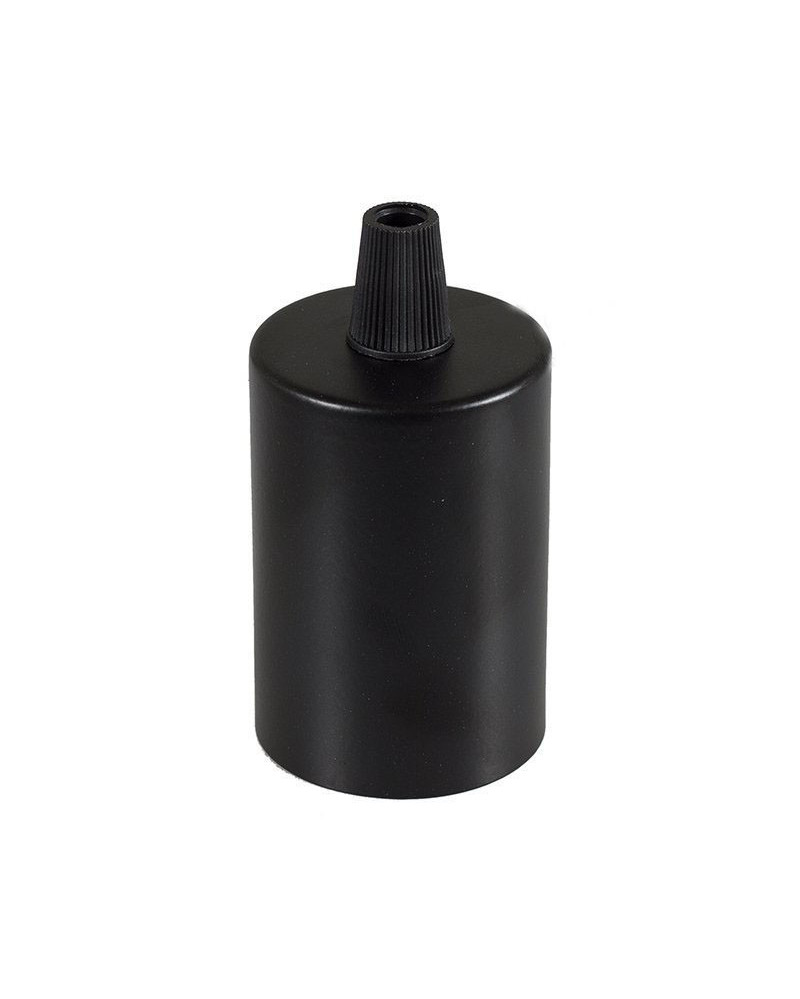 Cylindrical black metal Lamp Socket