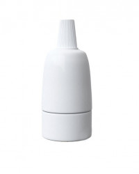 Douille en porcelaine Blanc petit format