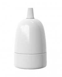 Douille en porcelaine Blanc