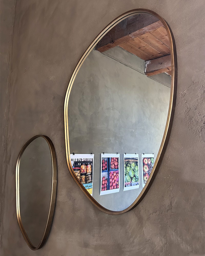 Miroir Baron en fer & verre