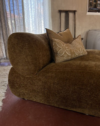 Fauteuil Hinton Marron en polyester