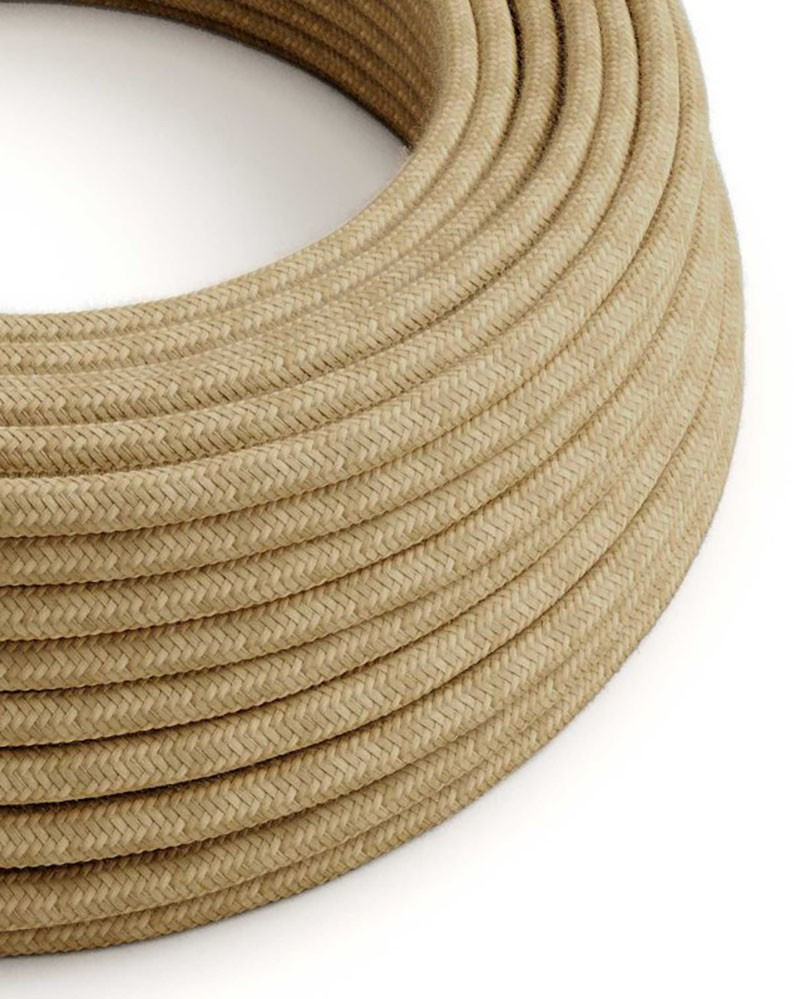 Hemp fabric electrical Cable- jute effect