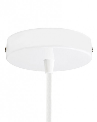 Cylindrical white metal Ceiling Rose