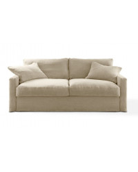 Canapé convertible Bidart 3pl en lin - Composable