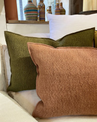 Coussin Vice Versa Argile & Bronze en Toile Nomade par Maison de Vacances