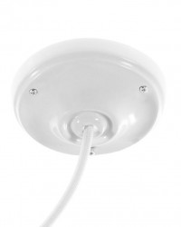 Rosace ronde en porcelaine Blanc