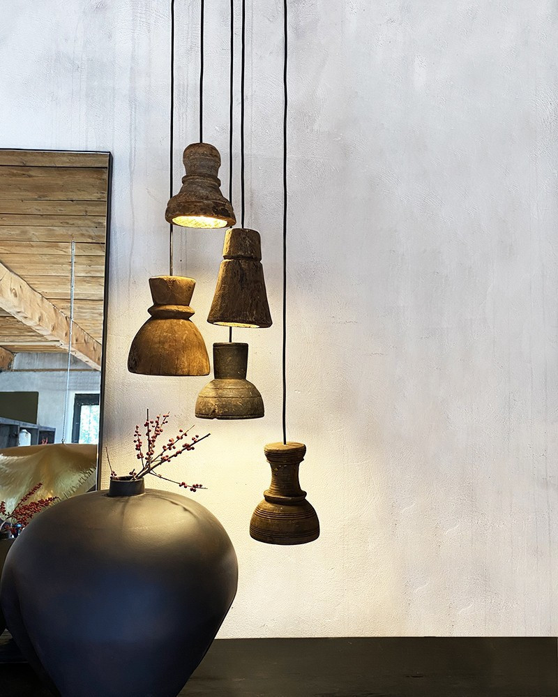 Raw wooden Pendant lamp
