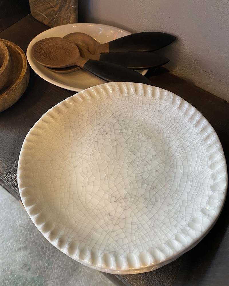 Vaisselle Dashi en grès émaillé quartz craquelé par Jars