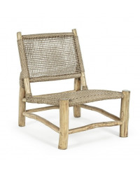 Ensemble de jardin Lampok en teck & polyfibres