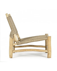 Ensemble de jardin Lampok en teck & polyfibres