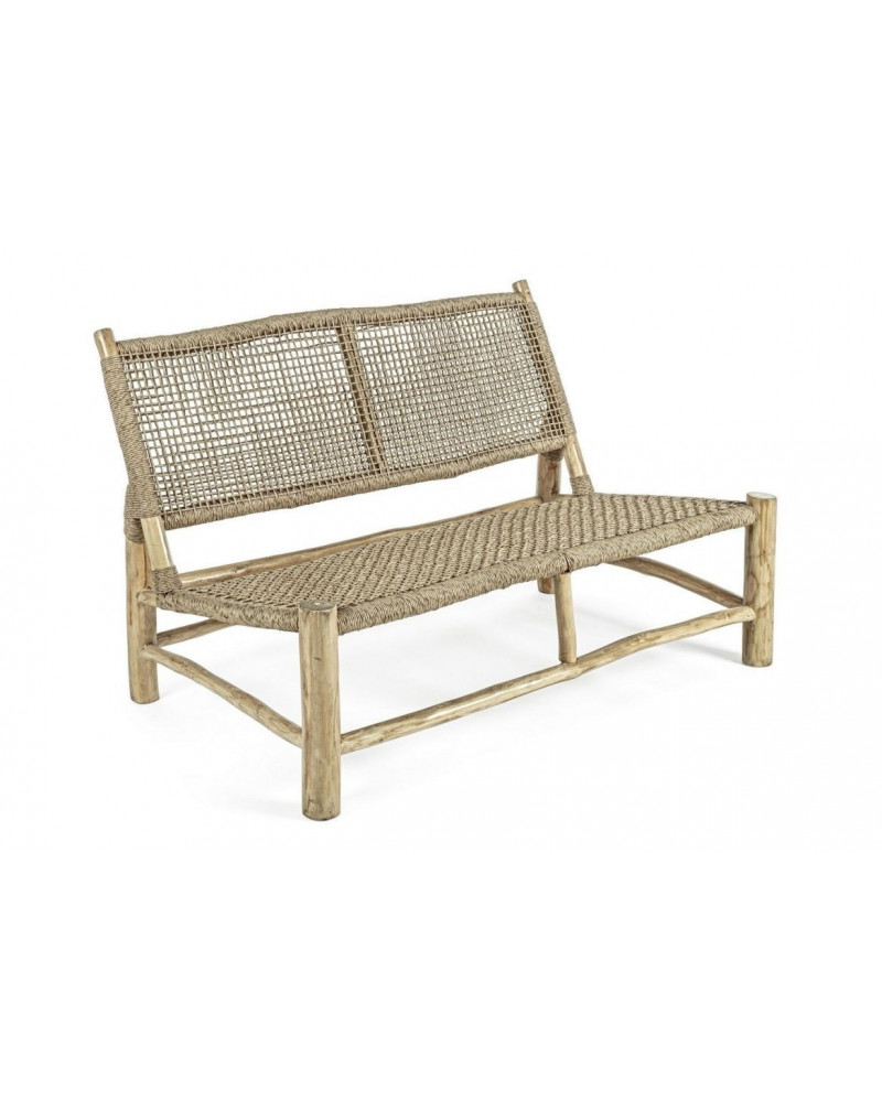 Ensemble de jardin Lampok en teck & polyfibres