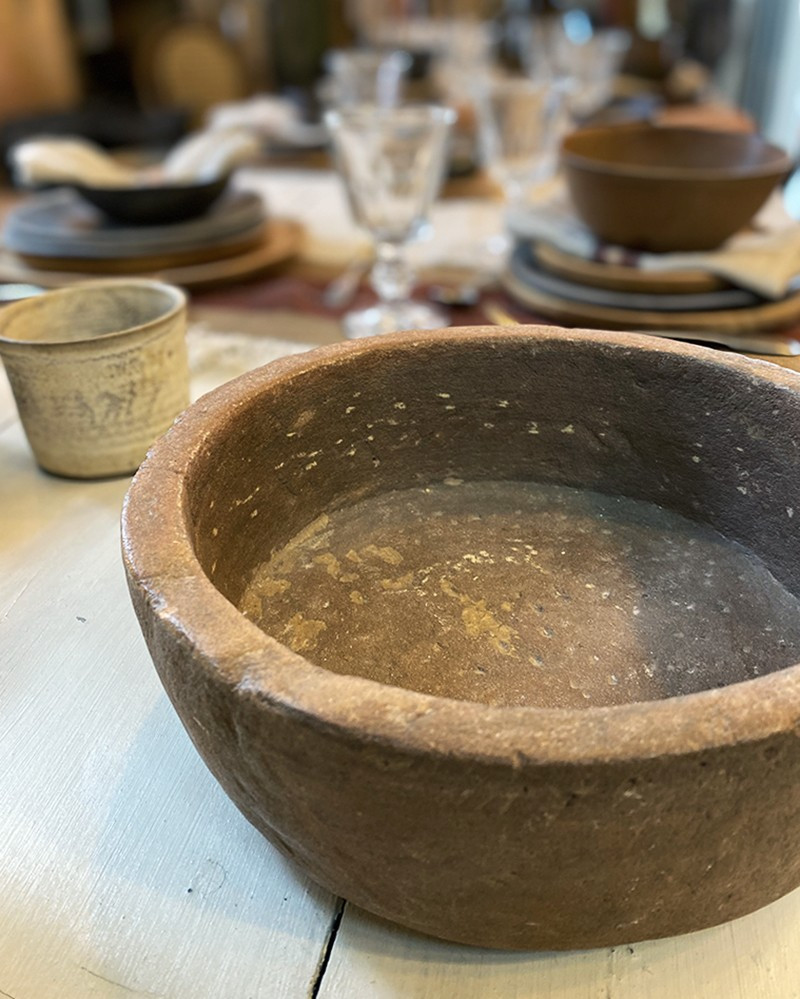 Coupe en pierre rose - pièce unique