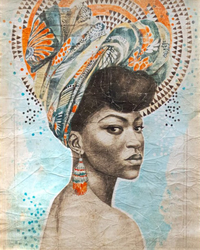 Panneau Trinidad en papier froissé