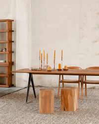 Table Liku en teck recyclé