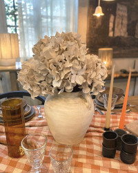 Branche décorative Hydrangea beige