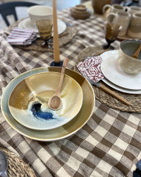 Sandstone Lacey bowl & salad bowl