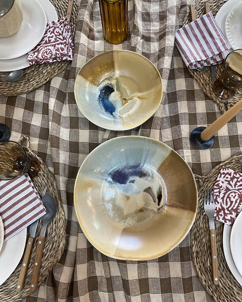 Sandstone Lacey bowl & salad bowl