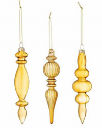 Lot of 3 glasses ornament