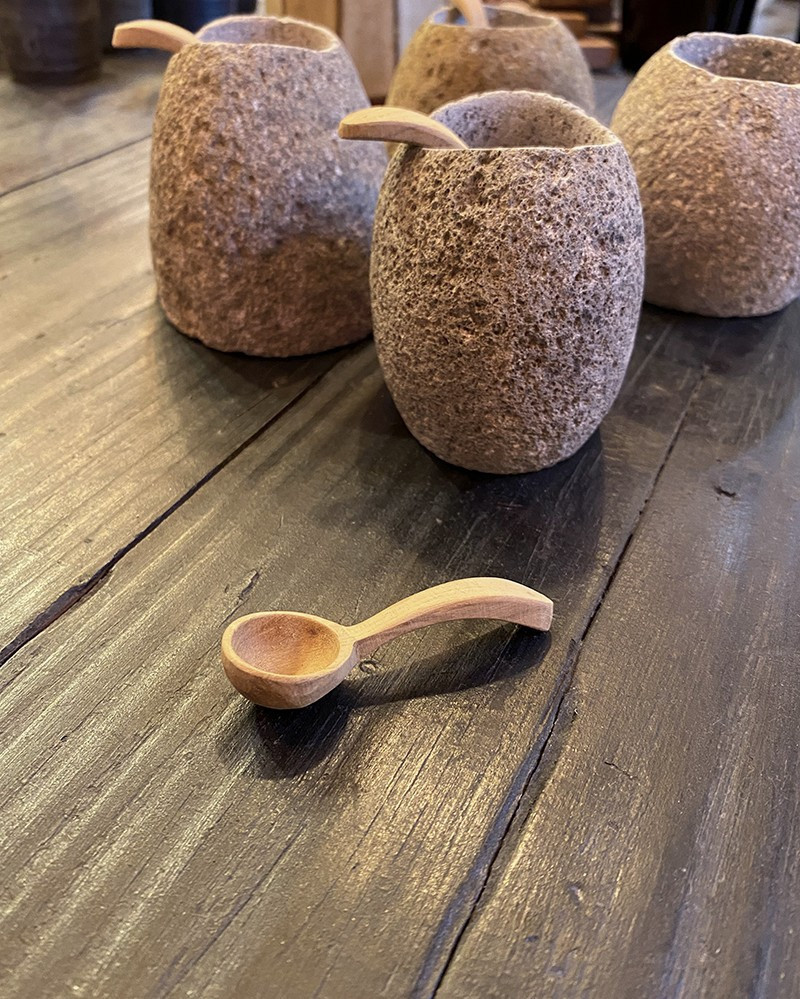 Petite cuillère à sel en teck
