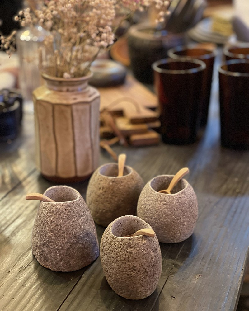 Petite cuillère à sel en teck