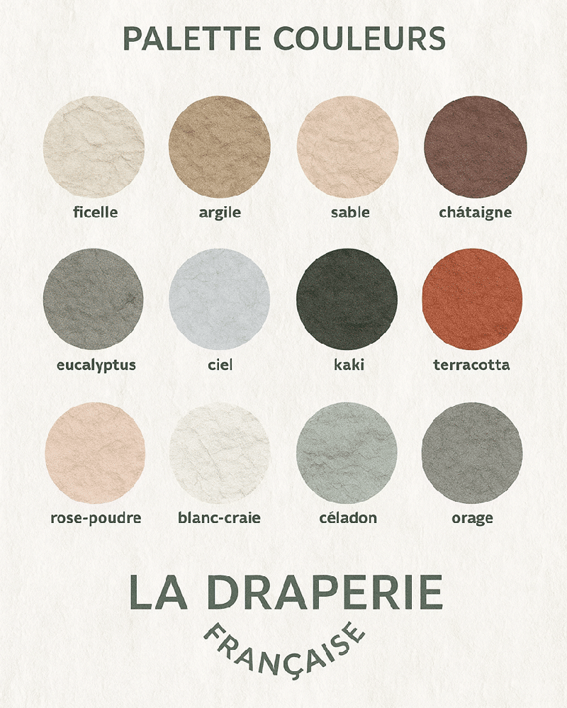 Terracotta bedding in washed linen by La Draperie Française
