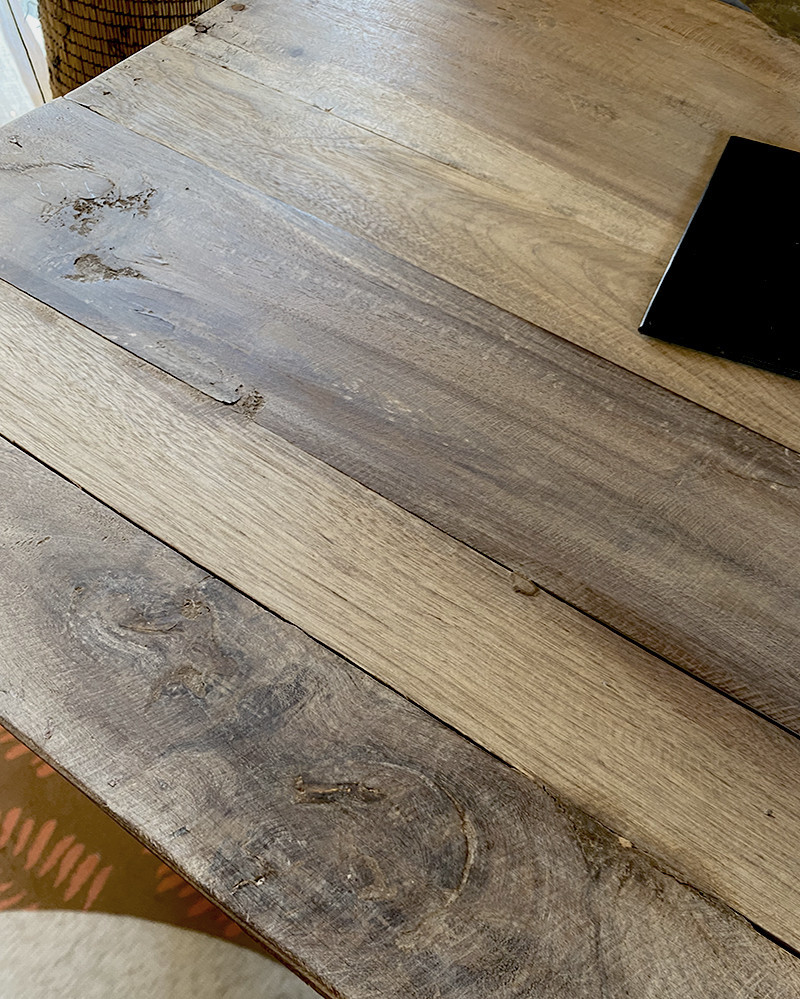Console pliante en bois recyclé