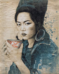 Creased paper Vietnam panel