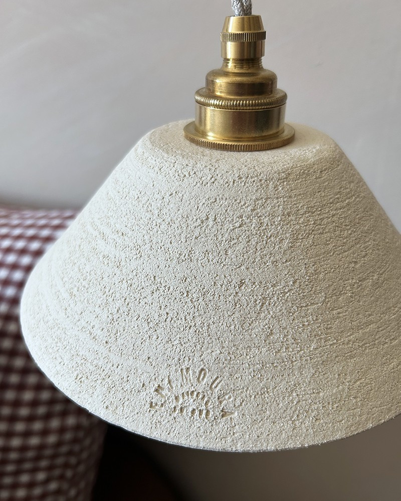 Chamotte sandstone ivory Lisette pendant lamp by Enamoura
