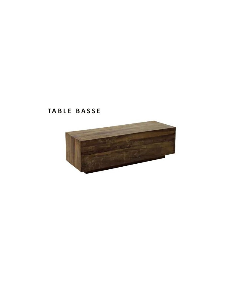 Table d'appoint en bois recyclé