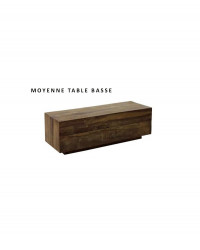 Table d'appoint en bois recyclé