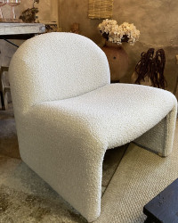 Fauteuil Neel en tissu bouclé