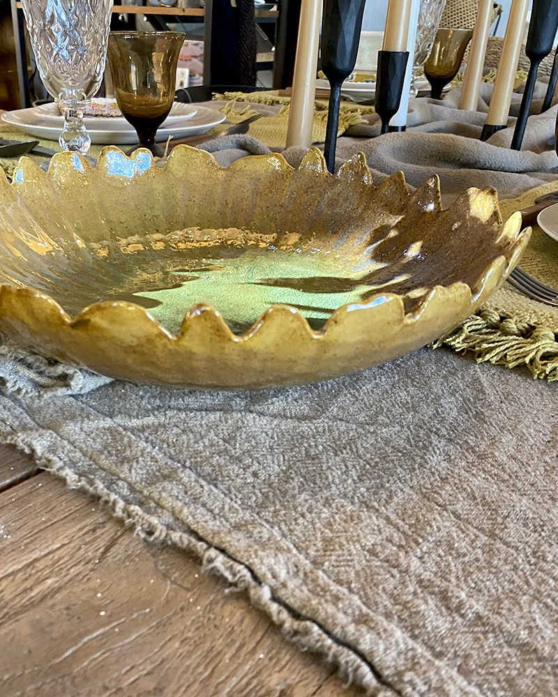 Sandstone Mati salad bowl