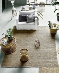 Grand tapis en jute